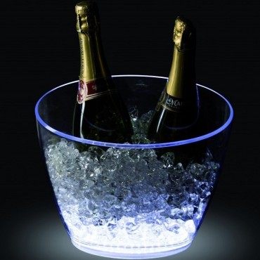 Cubitera Nice para 2 botellas con base LED iluminada