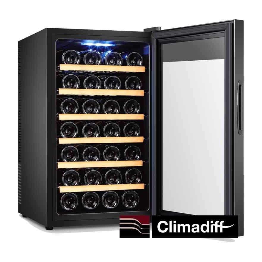 Vinoteca Climadiff CC28F – 28 Botellas, Silenciosa y Elegante