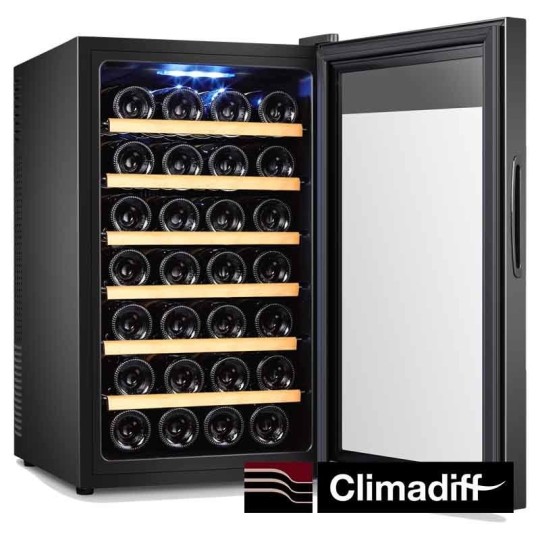 Vinoteca Climadiff CC28F – 28 Botellas, Silenciosa y Elegante