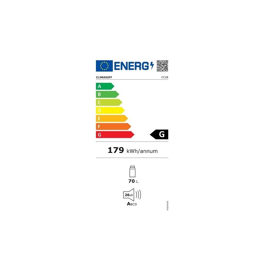 Vinoteca Climadiff CC28F – 28 Botellas, Silenciosa y Elegante